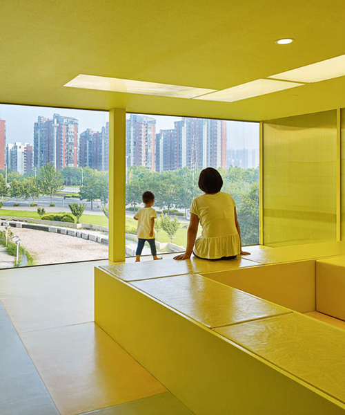 crossboundaries intersects colored hallways within kindergarten in china