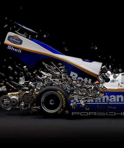 fabian oefner explodes iconic sports cars using thousands of photos