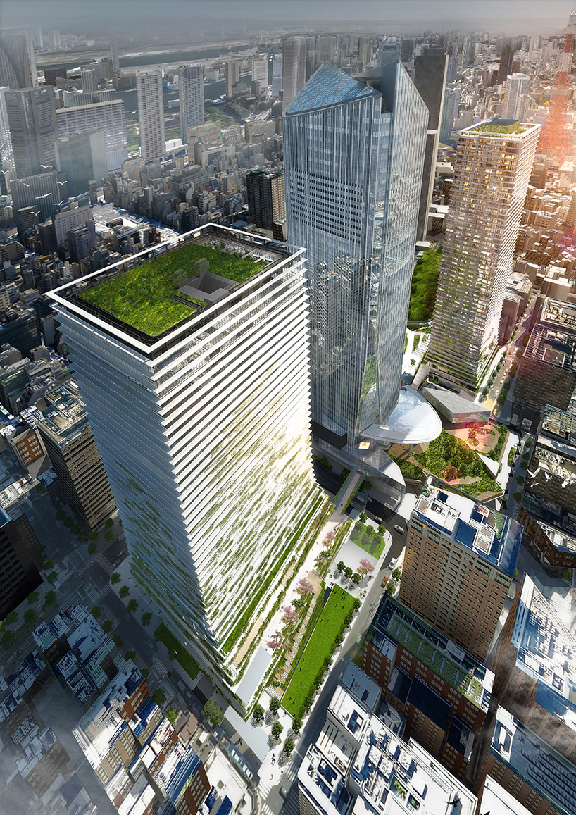 ingenhoven architects reveals plans to build two towers in central tokyo