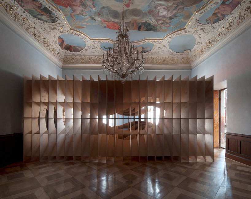 jiří příhoda exhibits architectural sculptures at baroque troja palace in prague