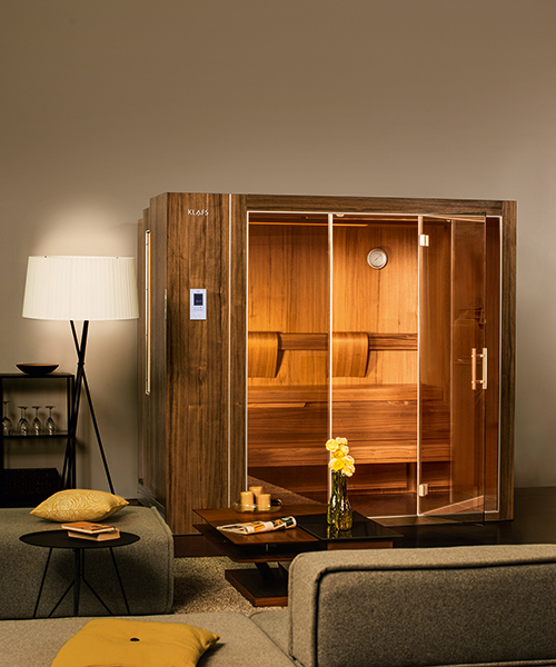klafs brings retractable modular sauna for apartment living