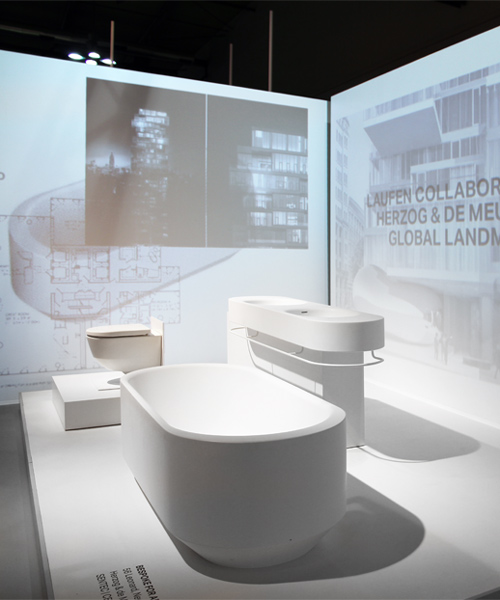 herzog & de meuron's bespoke bathrooms by LAUFEN for 56 leonard tower in new york