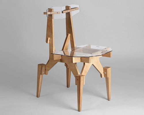 material economy meets sculpture in lese chair by lock furniture