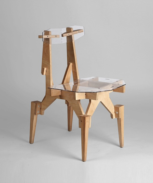 material economy meets sculpture in lese chair by lock furniture