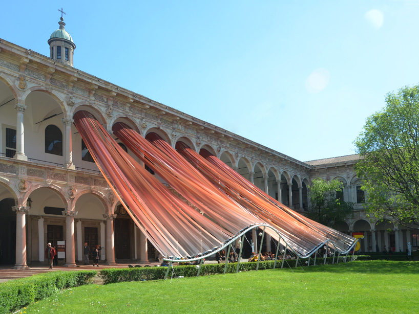 MAD architects' invisible border installation at milan design week alters our perception of space