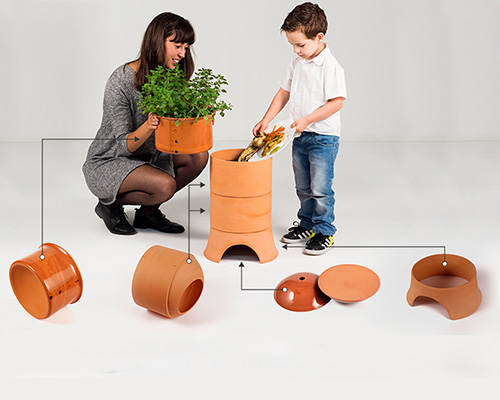 uroboro domestic vermicomposter formed by marco balsinha