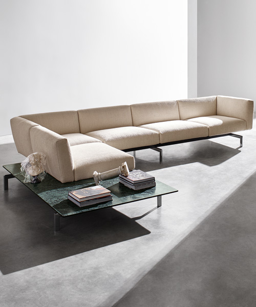 piero lissoni's avio sofa component system for knoll is designed to fit multiple spaces