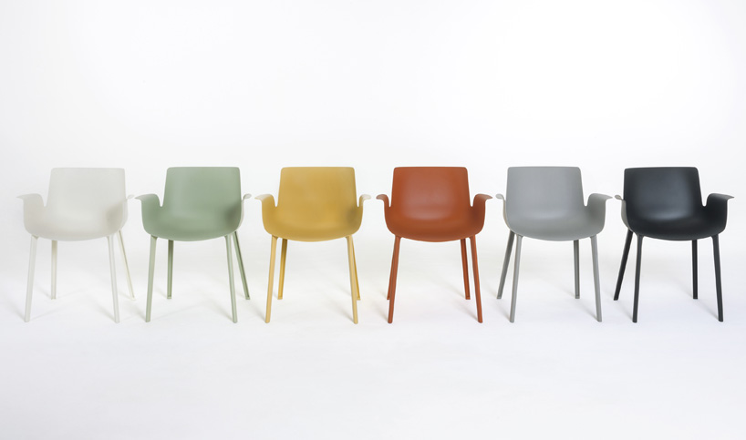piero lissoni's lightweight piuma chair for kartell uses material found in cars and planes