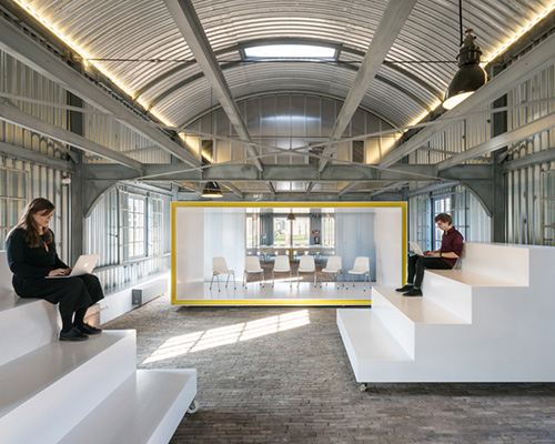 polylester develops light-hearted interior for UNESCO site in amsterdam