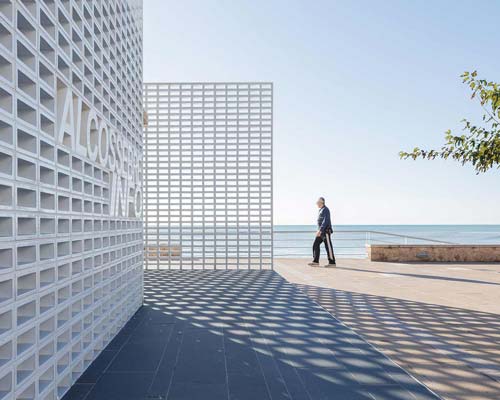 ceramic pavilion and pathway by sanahuja & partners promote tourism in a spanish village
