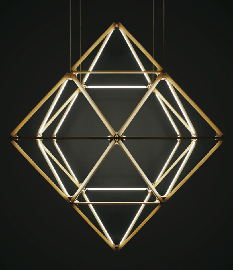 stickbulb x diamond chandelier spazio rossana orlandi designboom