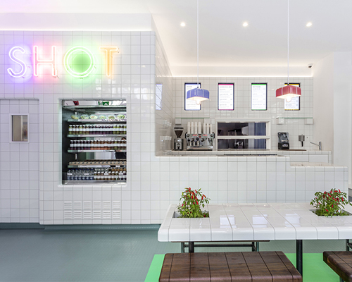 wilson holloway designs lab-like ceramic interior for london cafe