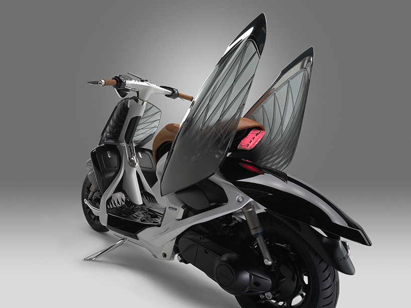 yamaha’s 04GEN experiments with semi-transparent paneling shaped like swan wings