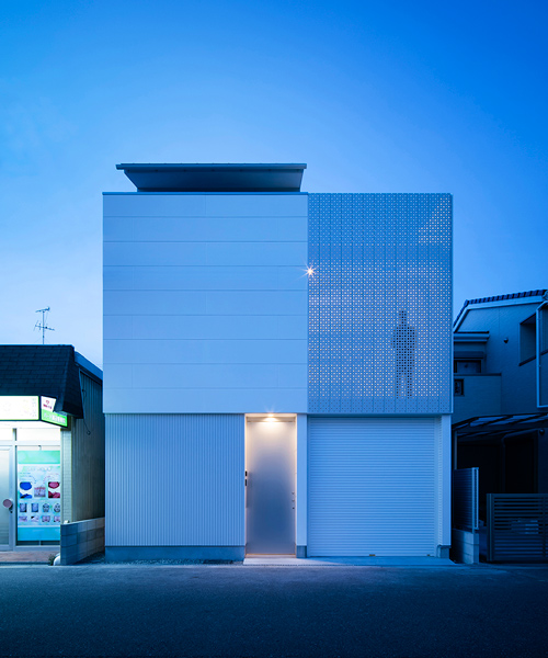 light grain house by yoshiaki yamashita includes a perforated steel façade