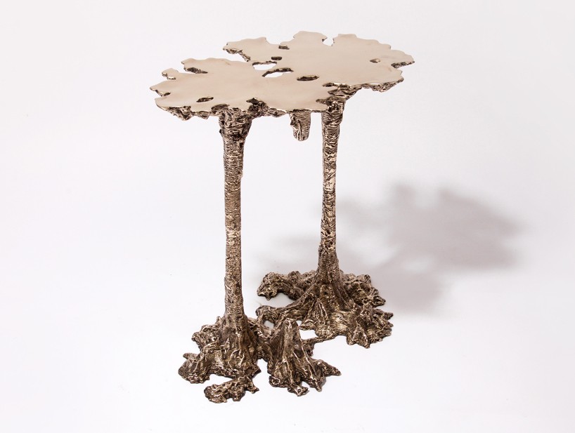 steven haulenbeek exhibits ice casting + resin bonded sand technique during NY design week