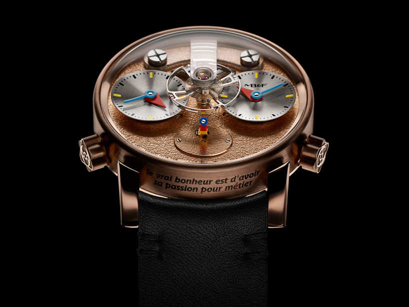 alain silberstein adds a bit of pop to MB&F's LM1 with his signature use of bold shapes + colors