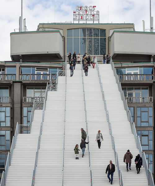 MVRDV's giant scaffold staircase in rotterdam opens to the public