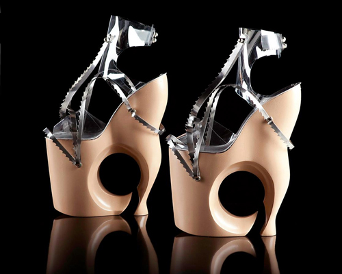 omar perez's sculptural heels have been worn by famous clients including lady gaga