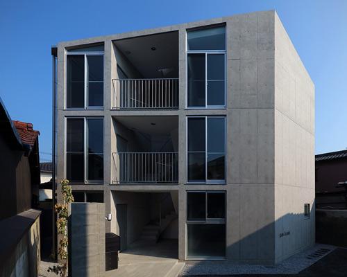 alphaville constructs concrete hikone studio apartments in japan