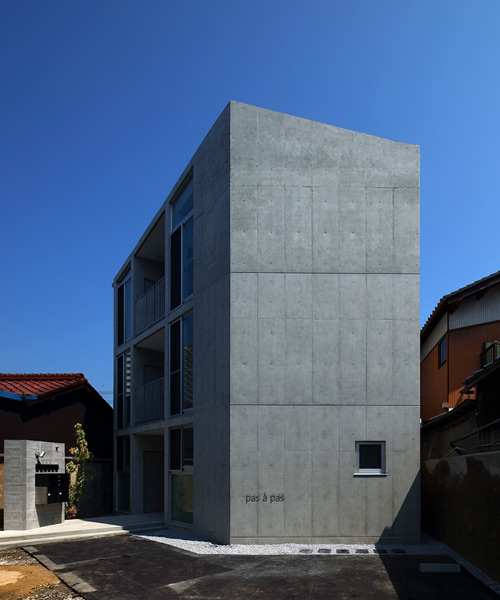 alphaville constructs concrete hikone studio apartments in japan