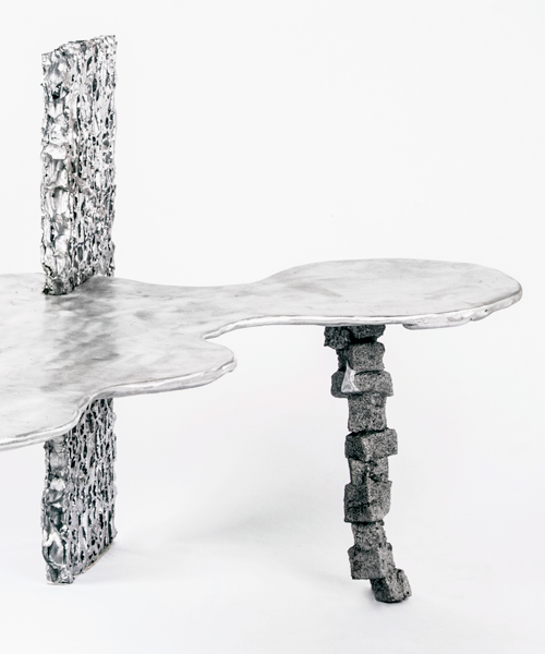 chris wolston forms funky foam and sand-cast aluminum furniture