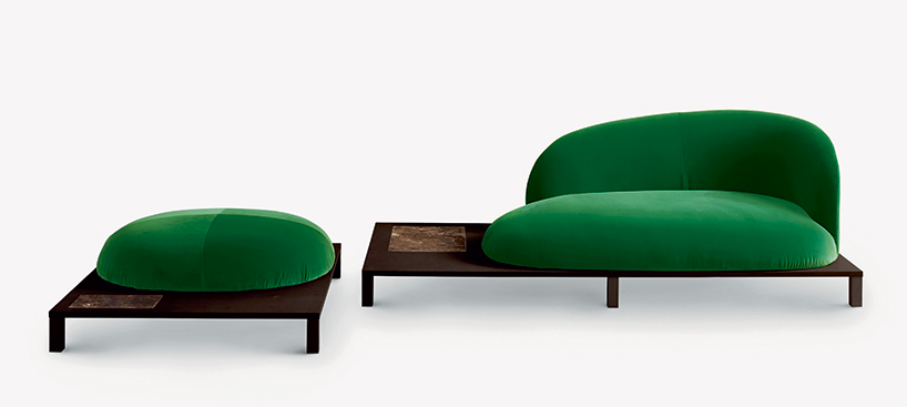 claesson koivisto rune reflects japanese gardens in bonsai seating collection for arflex