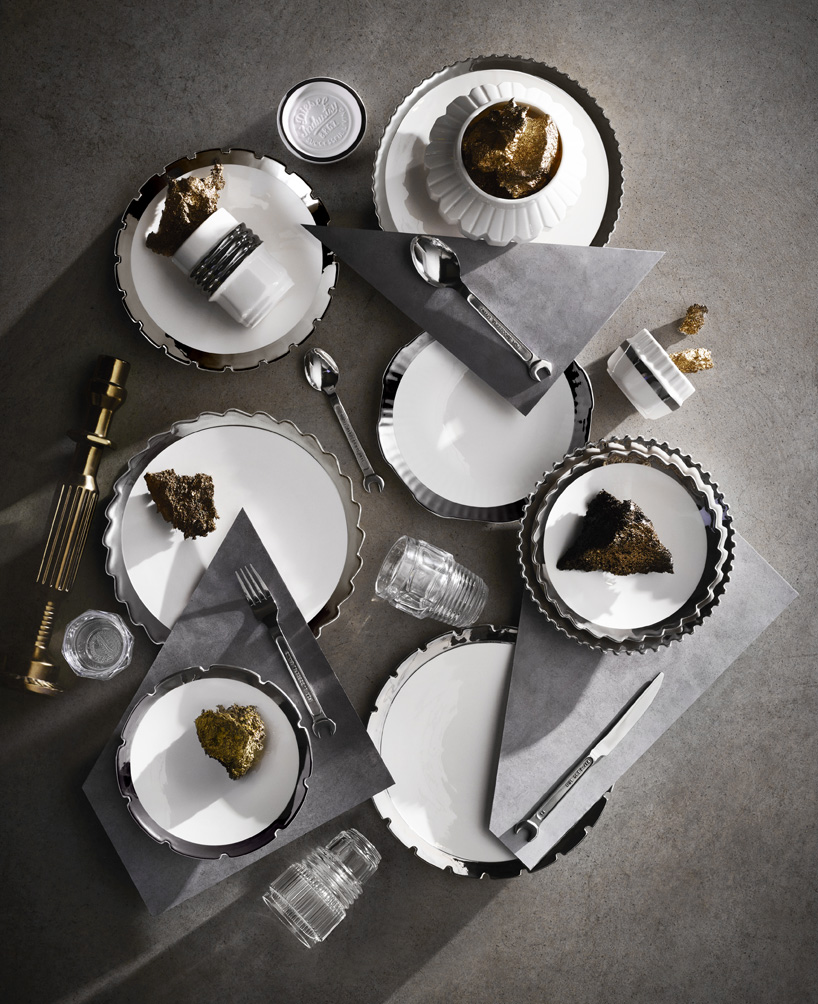 diesel living with seletti sets workshop tools on the table with machines collection