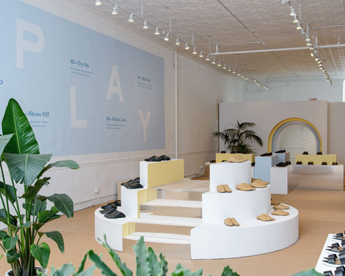 everlane and robert storey crafts interactive shoe park in new york