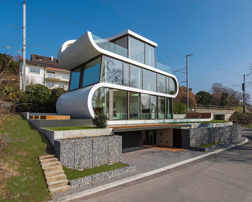 evolution design models zurich lakehouse with ribbon façade