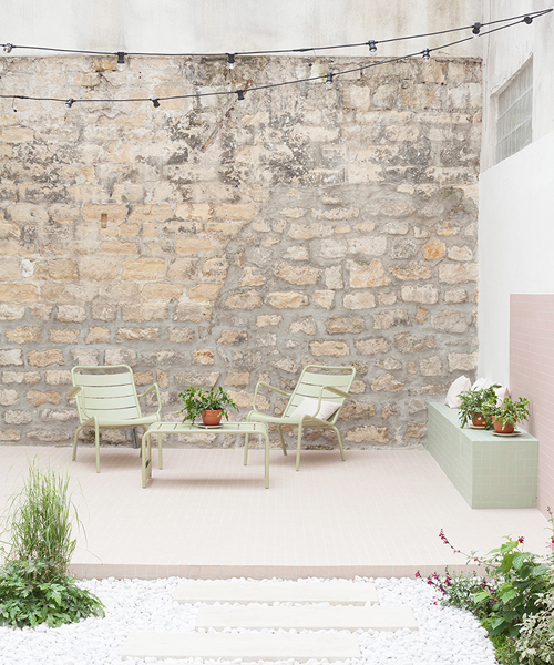 studio heju refurbish secluded courtyard in paris for french clothing brand des petits hauts