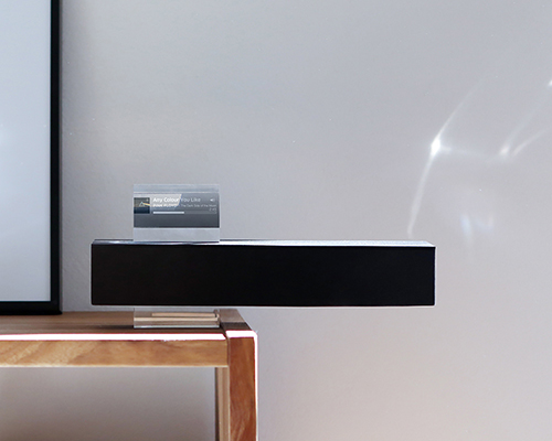 kosho tsuboi introduces floating cantilever design with meizu gravity wireless speaker