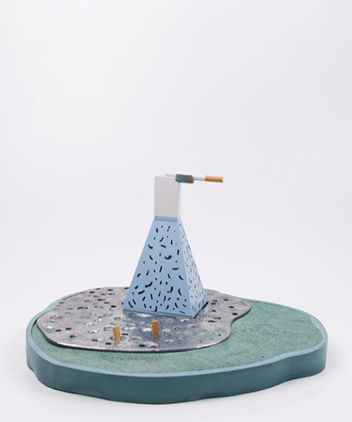 jessie derogy's sculptural ashtrays are a tribute to death