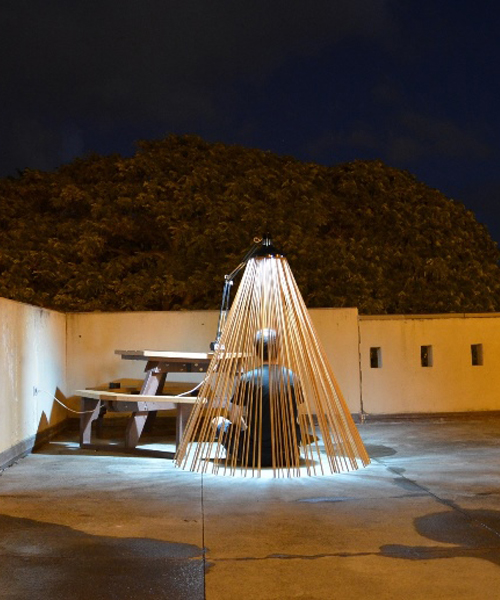 lamphouse installation projects spatial structures and warm energy after dark