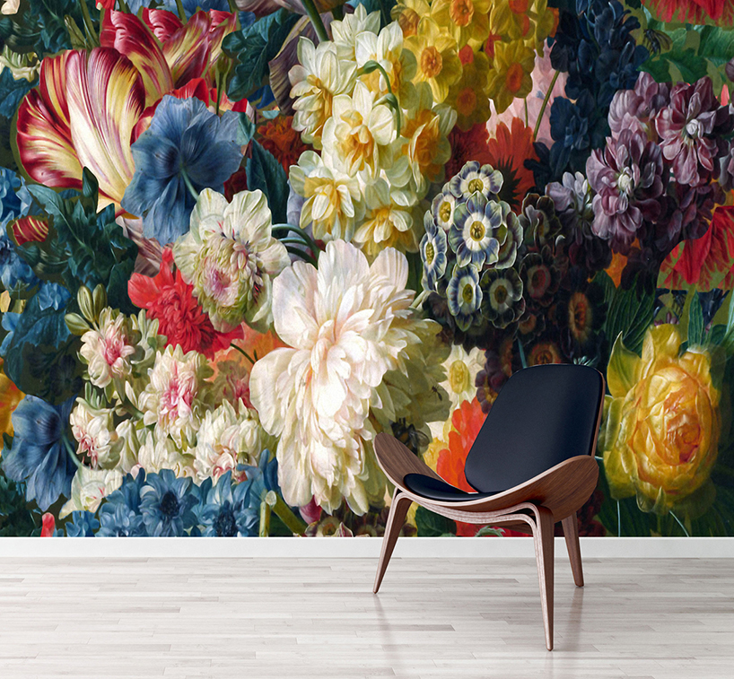 kerrie brown patterns wallpaper prints with theatrical, gritty-graffiti graphics