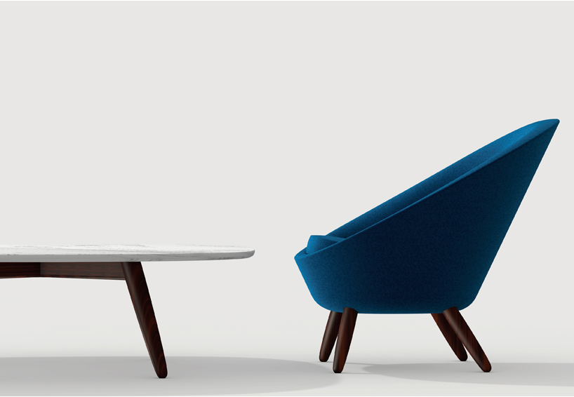 naoto fukasawa bonds sky and earth with 'ten' armchair and 'ci' table for driade