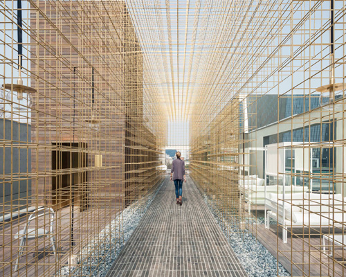 neri & hu inserts delicate brass frame into sulwhasoo flagship in seoul