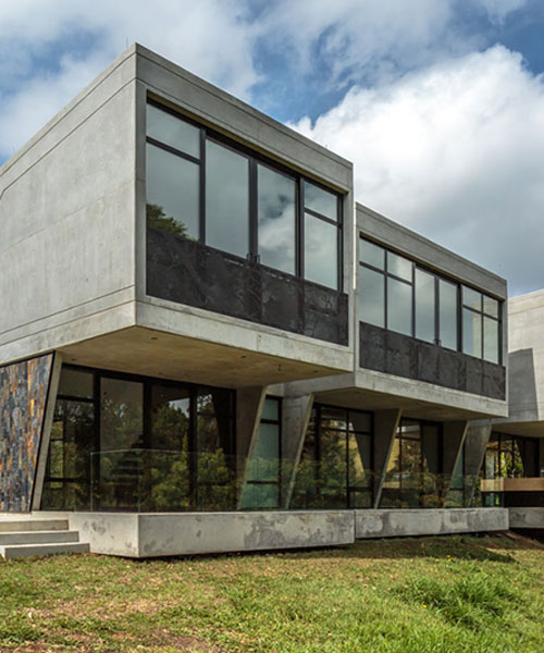 plan:b organizes colombian house as four connected concrete volumes