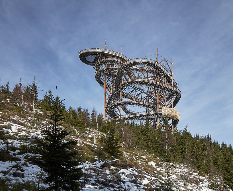franek architects completes man-built sky walk in the czech republic