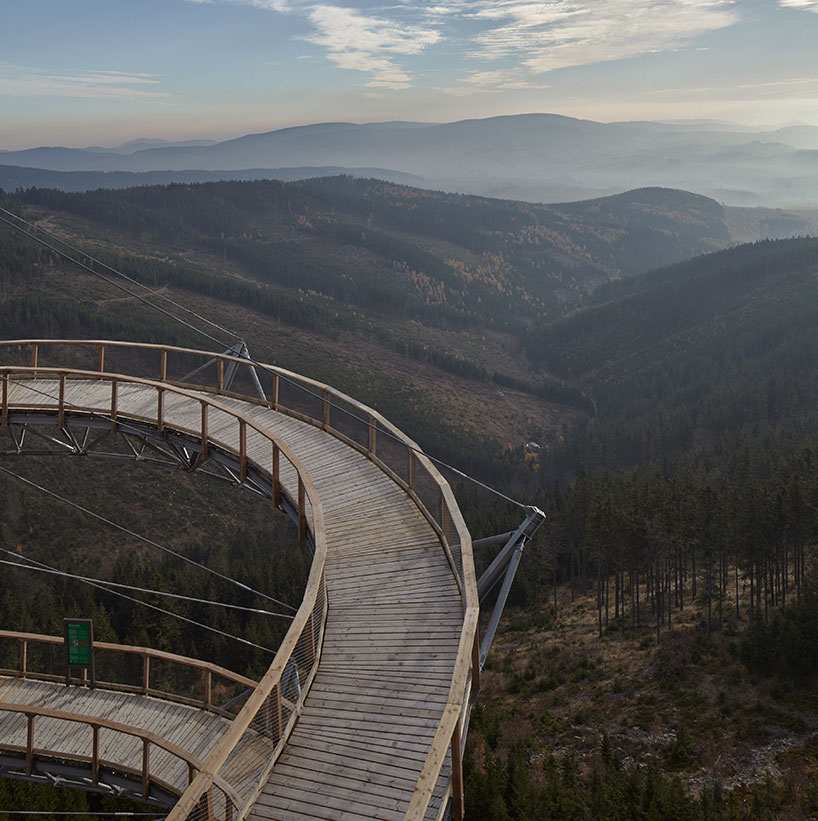 franek architects completes man-built sky walk in the czech republic