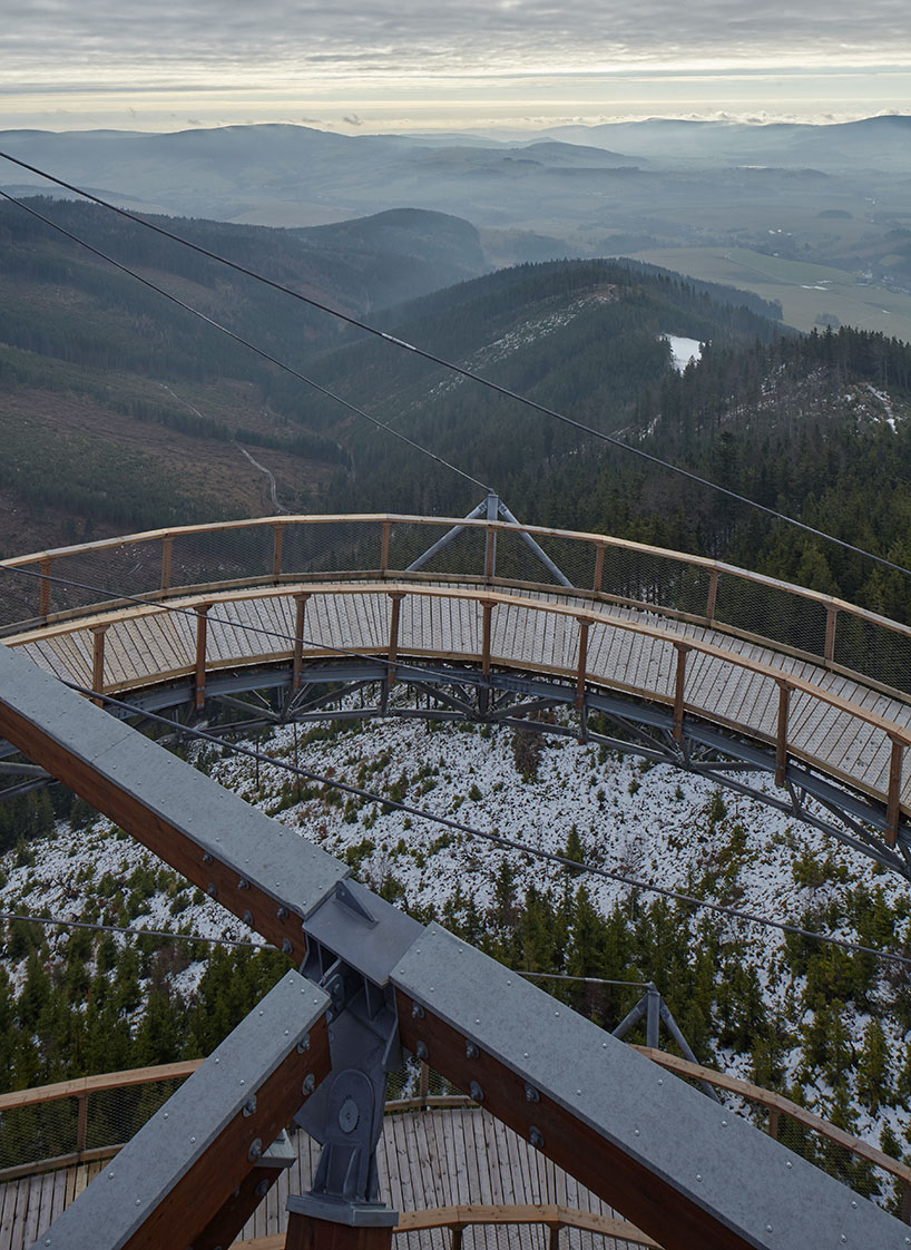 franek architects completes man-built sky walk in the czech republic