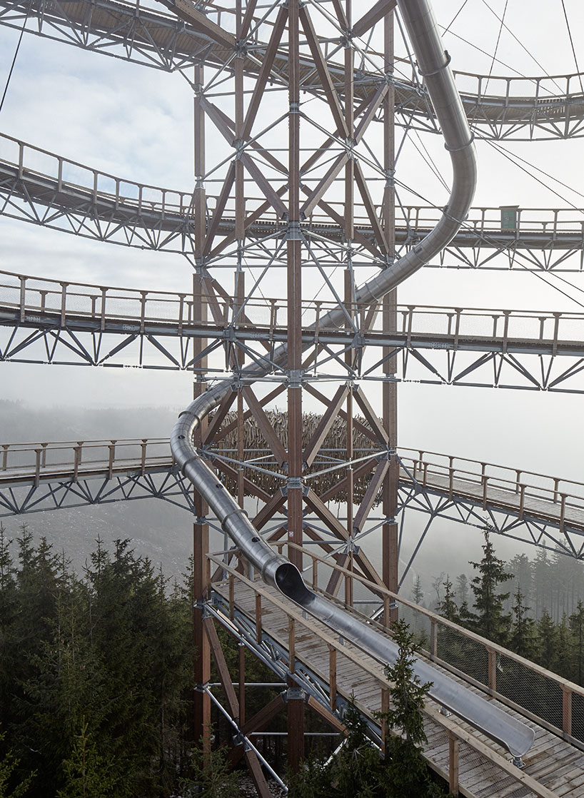 franek architects completes man-built sky walk in the czech republic