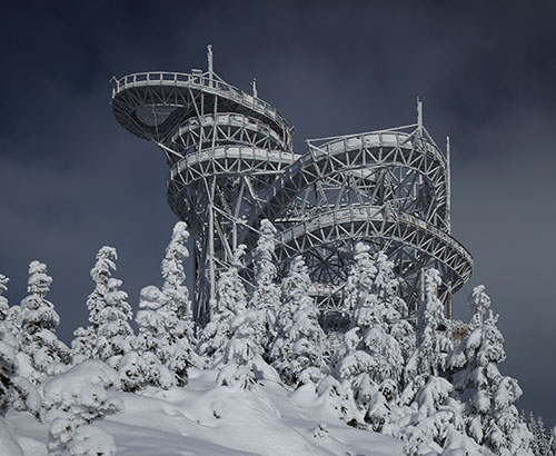 franek architects completes man-built sky walk in the czech republic