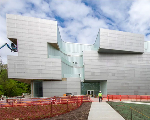 the university of iowa's new visual arts building by steven holl nears completion