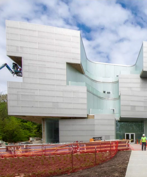 the university of iowa's new visual arts building by steven holl nears completion