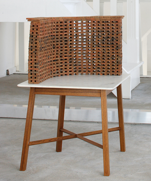 studio mumbai draws on traditional indian craft using brick + bamboo to hand-make furniture for maniera
