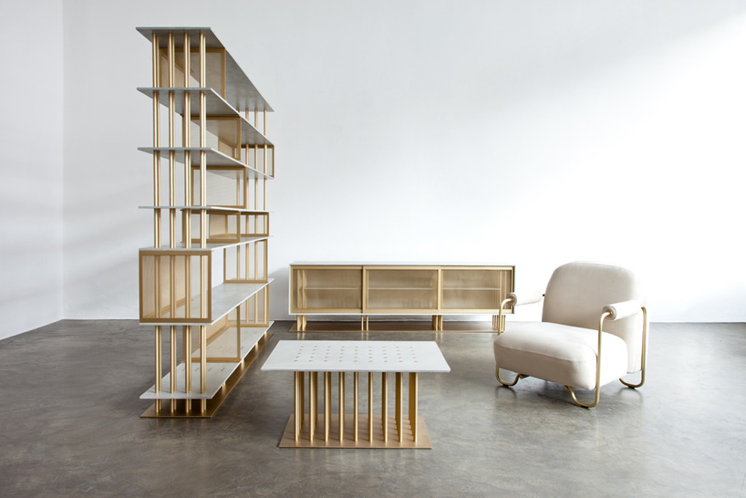 sebastien leon’s furniture for atelier d’amis elegantly references the construction sites of NYC