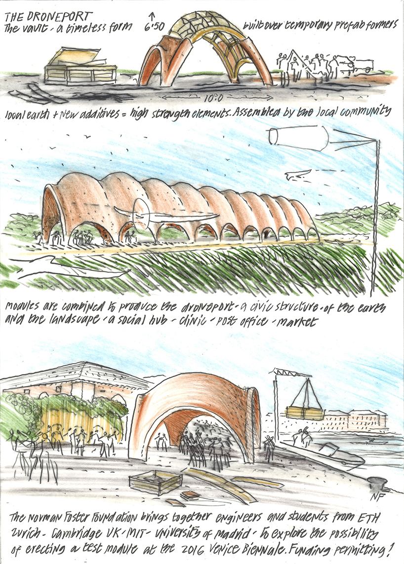 venice-architecture-biennale-norman-foster-foundation-droneport-world's-smallest-airport-prototype-designboom-X