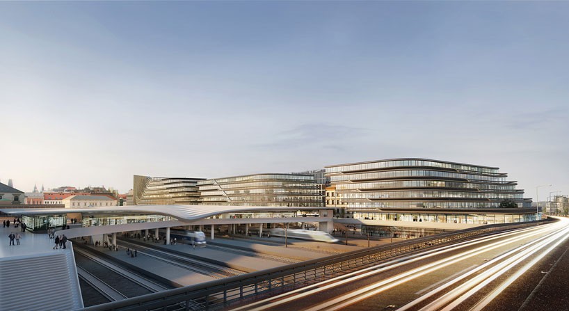 zaha hadid architects prague masaryk railway station prague designboom