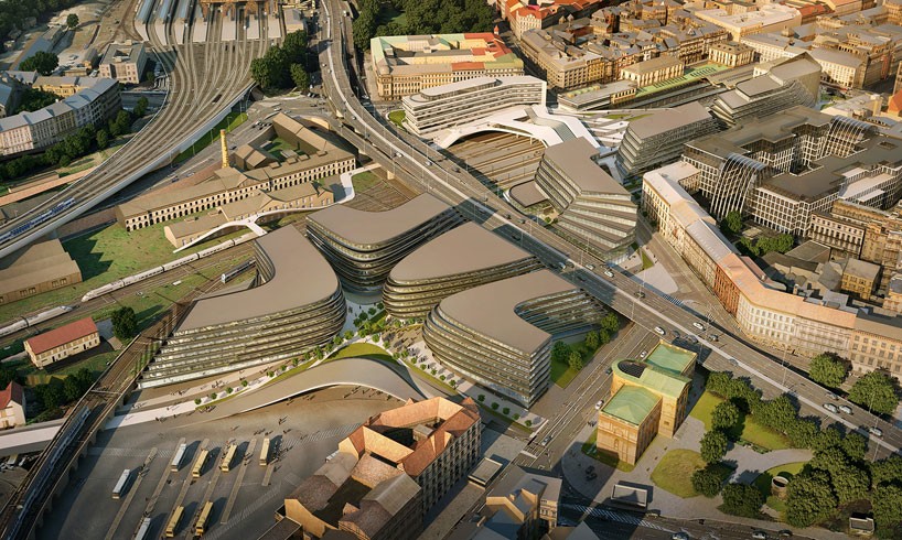 zaha hadid architects prague masaryk railway station prague designboom
