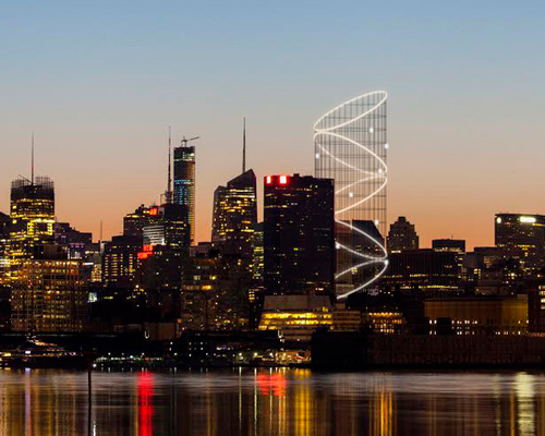 the halo: AE superlab plans a glowing superstructure that offers thrill rides + views of NYC